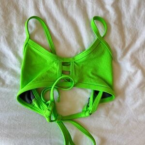 Jolyn Bright Green Tie Back Bikini Top Tomcat XS